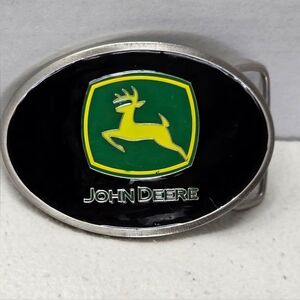John Deere Licensed Product Black Enamel Belt Buckle By Spec Cast